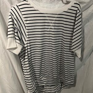 Striped Black and White Women's Top